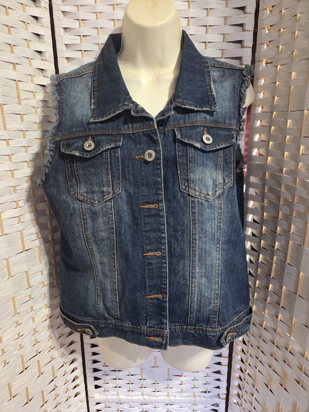 Highway Jea Denim Sleeveless Vest - Blue Jean Jacket Vest